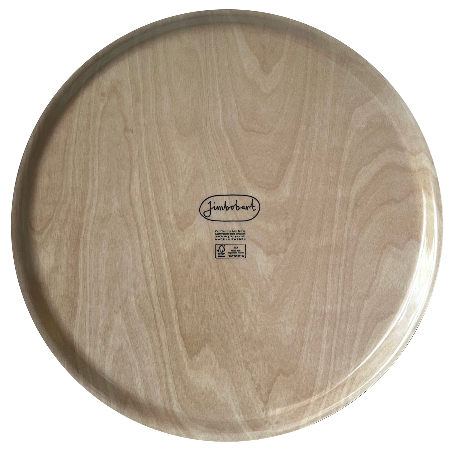 Sleeping Badger Birch Round Tray