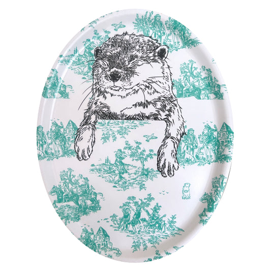 Otter have a duvet day - Toile pattern Tray