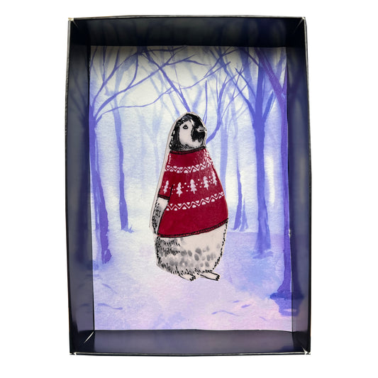 'Penguin Jumper' Ceramic Christmas Decoration