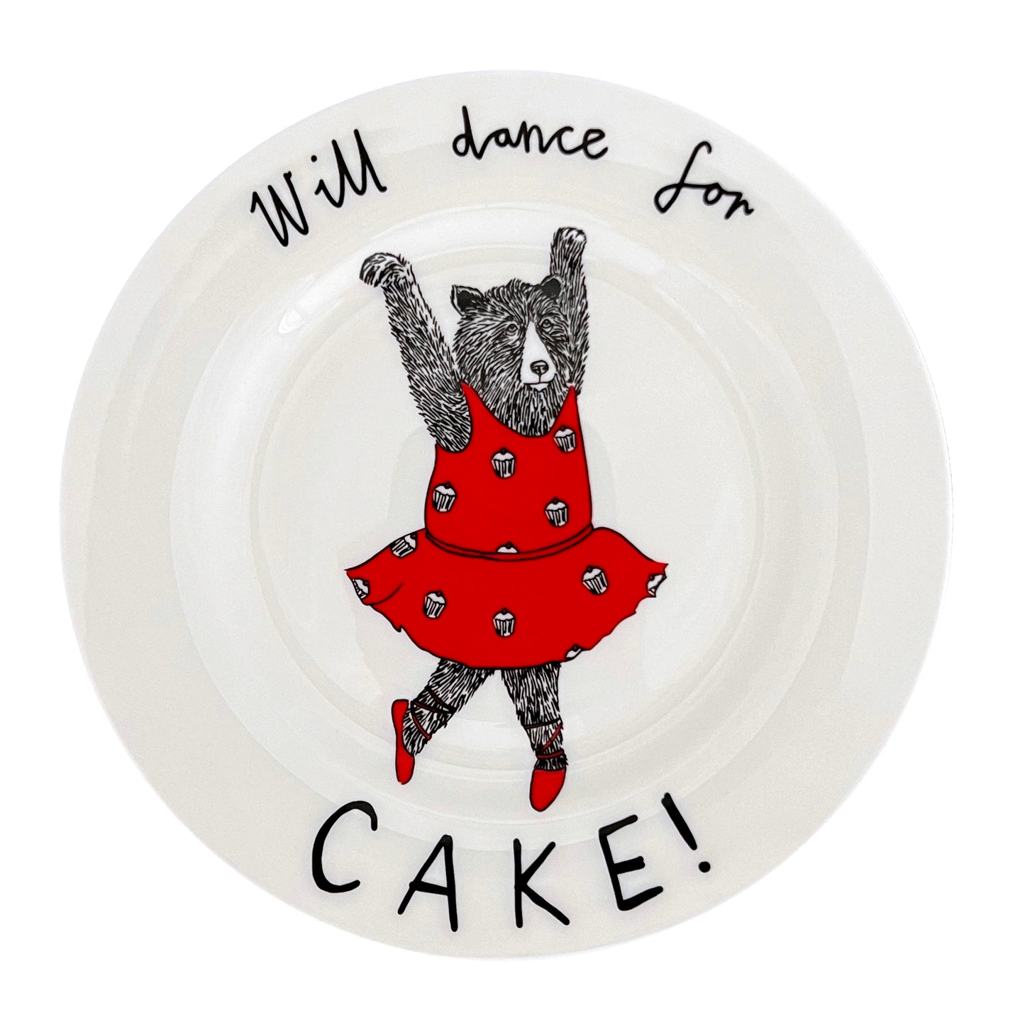 'Will dance for CAKE' Side Plate